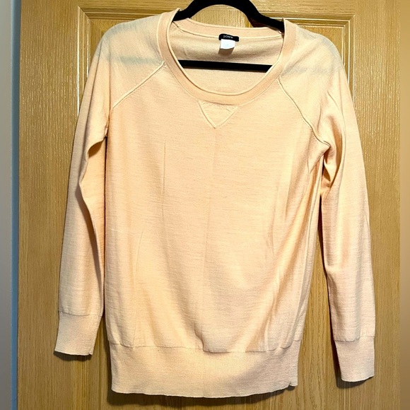 J Crew Women's Merino Wool Light Pink Sweater - Picture 1 of 7